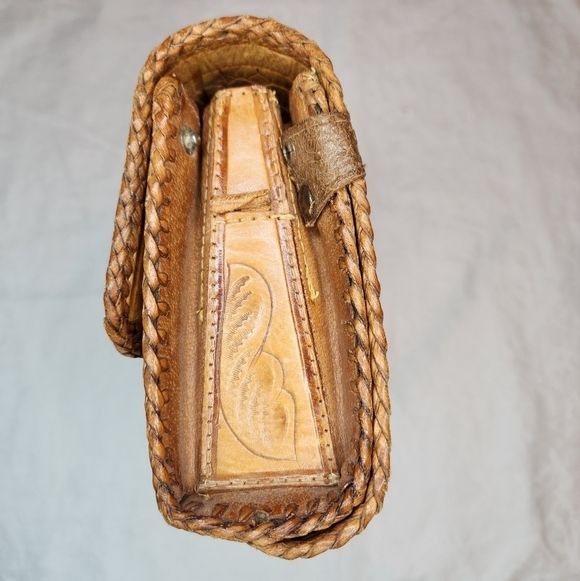 70s Reversible Handtooled Leather Purse - Picture 12 of 16